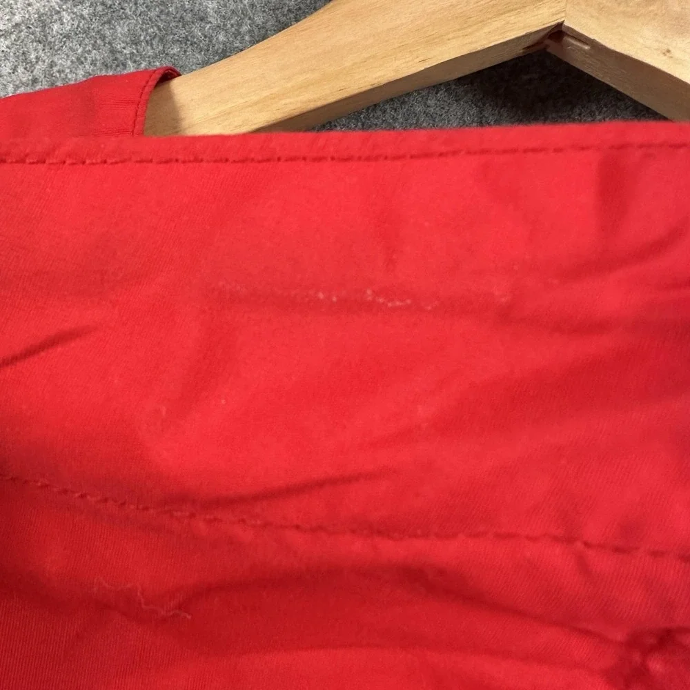 Vintage L.L.Bean Anorak Pullover Jacket Mens Large Red Nylon 1/4 Zip Hooded USA